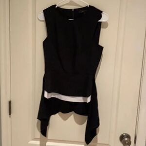 BCBG Maxazria sleeveless blouse with tails XS